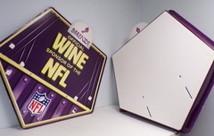 Barefoot Wine 2022 NFL Sponsor Liquor Store Promotional Display Hanger 33&Prime;