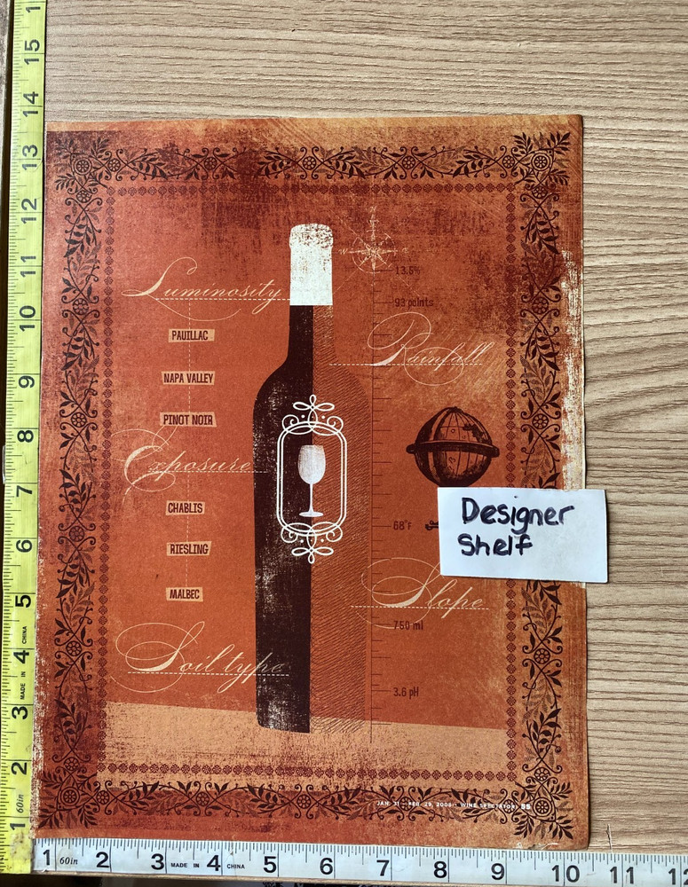 Rainfall Slope Wines 2008 Print Advertisement