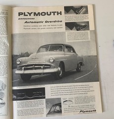 Plymouth Magazine Ad Automatic Overdrive Economy Comfort 1952 Classic