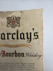 1950s-70s Barclays Bourbon Whiskey Liquor Label Original 3B-56