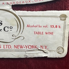 MOULIN A VENT du Domaine 1967 RARE Vintage FRENCH WINE LABEL Alexis Lichine Co.