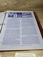 The Connoisseur Vtg. Wine Label Collector Album w/ Pages & Assortment Of Labels