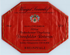 1991 Weingut Jonnenhof Dornfelder Rotwein Label Vintage Original S6E