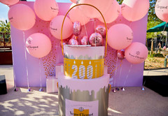 10 Veuve Clicquot Balloons Mix of Orange and Pink – Various Size Sets