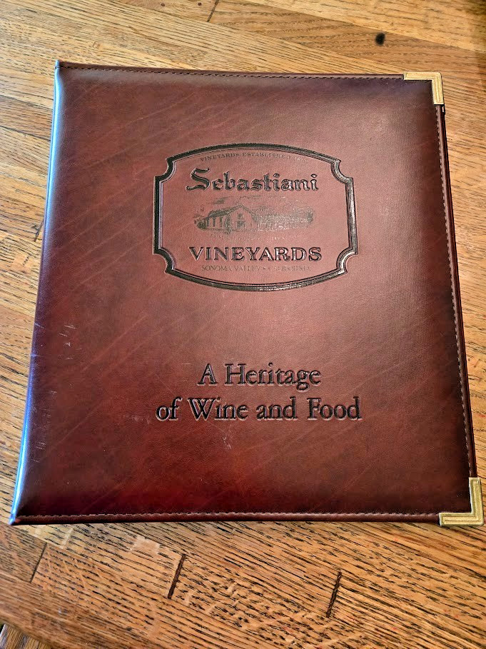 Vtg SEBASTIANI, Heritage of Wine & Food, Sonoma CA~ 3 Ring w/Wine Marketing Matl