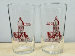 1983 Mainzer Weinmarkt Mainz Germany Wine Market Wine Sampler Shot Glass Pair