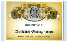 1970&rsquo;s-80&rsquo;s Rheinpfalz Ullelheimer German Wine Label Original S29E