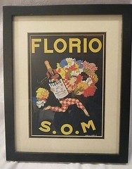 Florio Marcello Dudovich Art Print Marsala Wine Framed Bar Advertising Man Cave