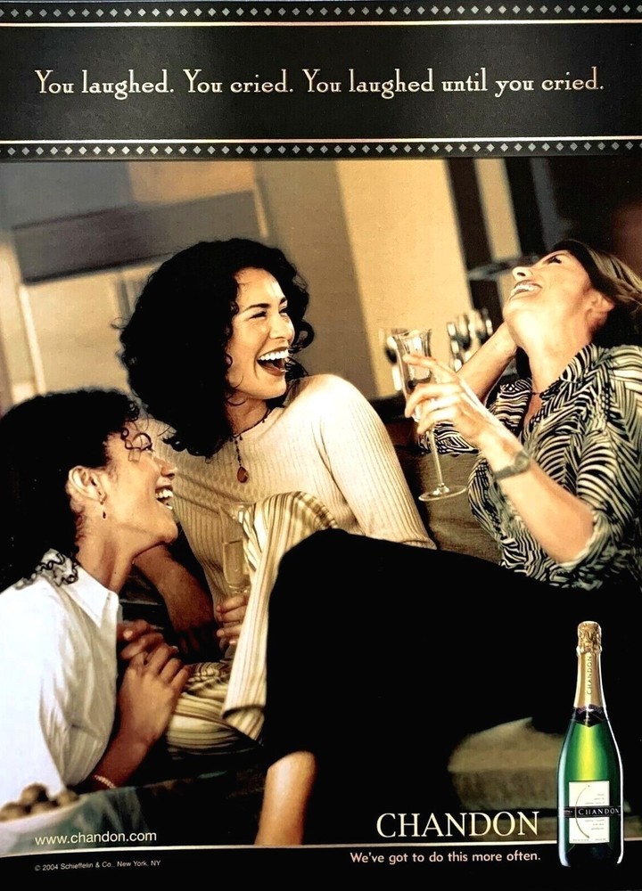 2004 CHANDON Champagne You Laughed Until You Cried Original PRINT AD