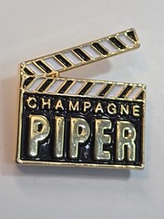 Champagne Piper Lapel Pin Movie Clapboard Piper-Heidsieck French Company