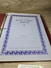 The Connoisseur Vtg. Wine Label Collector Album w/ Pages & Assortment Of Labels