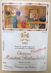 The 1991 Chateau Mouton Rothschild (Specimen) – Label By: Setsuko