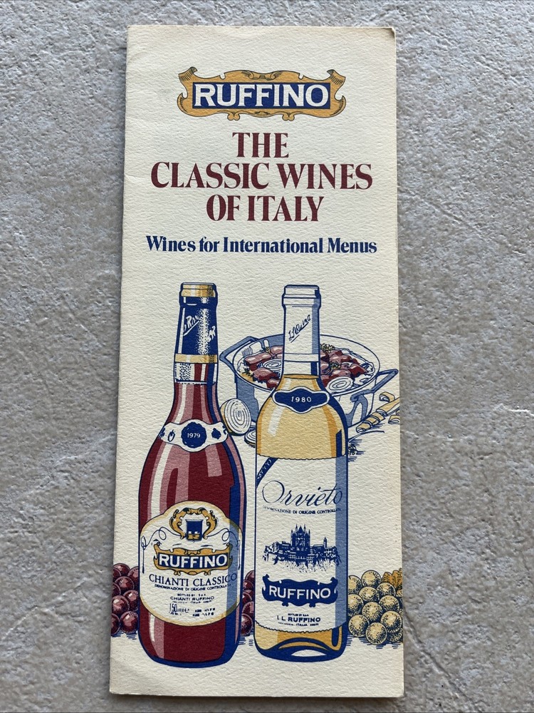 Ruffino The Classic Wines Of Italy Wine Recipes Brochure Advertising