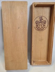 Vntg Carlos I Brandy Wooden Box Pedro Domecq Spain 12&Prime; x 4 1/2&Prime; x 3 1/2&Prime; (C12)