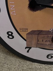 Vintage Drinking Liquor Poster Italian Vodka Ditta Ad Wall Picture Gold Clock