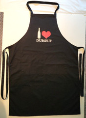 Black CHEF&rsquo;S APRON with « I ❤️ Duboeuf » (Famous Wine from Burgundy, France) – NEW