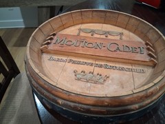 Man Cave Bar Pub Mouton Cadet Baron Philippe de Rothschild Barrel Wall Decor