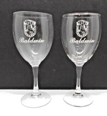 2 Baldwin Winery Pine Bush NY Wine Glasses