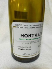 DRC ROMANEE CONTI Montrachet 2018 Glass Bottle (empty) Japan back Label chip