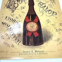 Cordon Rouge Champagne Vtg Poster French Art Nouveau 1990 Repro Seagrams Promo
