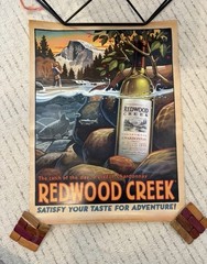 Vintage Redwood Creek Wine Advertising Posters Lot of 2 Outdoor Adventure Prints