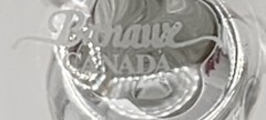 Vintage Banawe Canada 40th Anniversary Champagne/ Wine Glass Flute Rare Red Rose