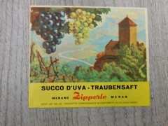 Succo D&rsquo;Uva Traubensaft Merano Zipperle Italy Meran Vintage Wine Label Winery