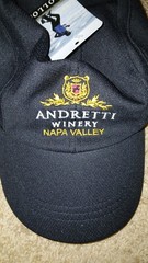 ANDRETTI WINERY- NAPA VALLEY HAT- NEW/TAGS-EMBROIDERED-ADJUSTABLE-BLACK