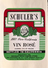 Lot of 3 Colorful Vintage Wine Labels. Germany and California.