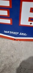 Hamm Beer Pure Porcelain Enamel Heavy Metal Sign 36 Inches Single Side