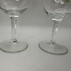 Vtg Golden Age Festival Travel 1988 10th anniversary commemorative wine glasses