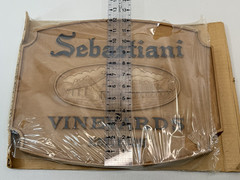Sebastiani Vineyards Wall Sign Plaque RARE Vintage Sonoma CA NAPA Winery Wine