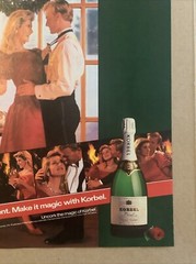 1988 Korbel Champagne PRINT AD Couple Celebrate Holidays – Uncork Magic VTG 80s