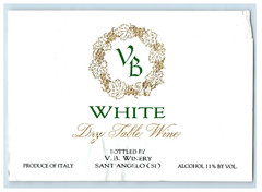 1970&rsquo;s-80&rsquo;s V.B. Winery Santangelo White French Wine Label Original S50E