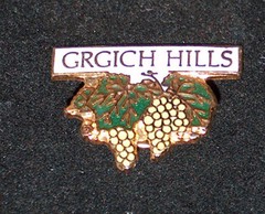 Grgich Hills Winery Napa Valley Grape Bunch Straight Back Pin Button VG