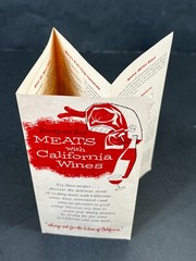 California Wine Advisory Board 1950s Vintage Meat Recipes Advertising Flyer