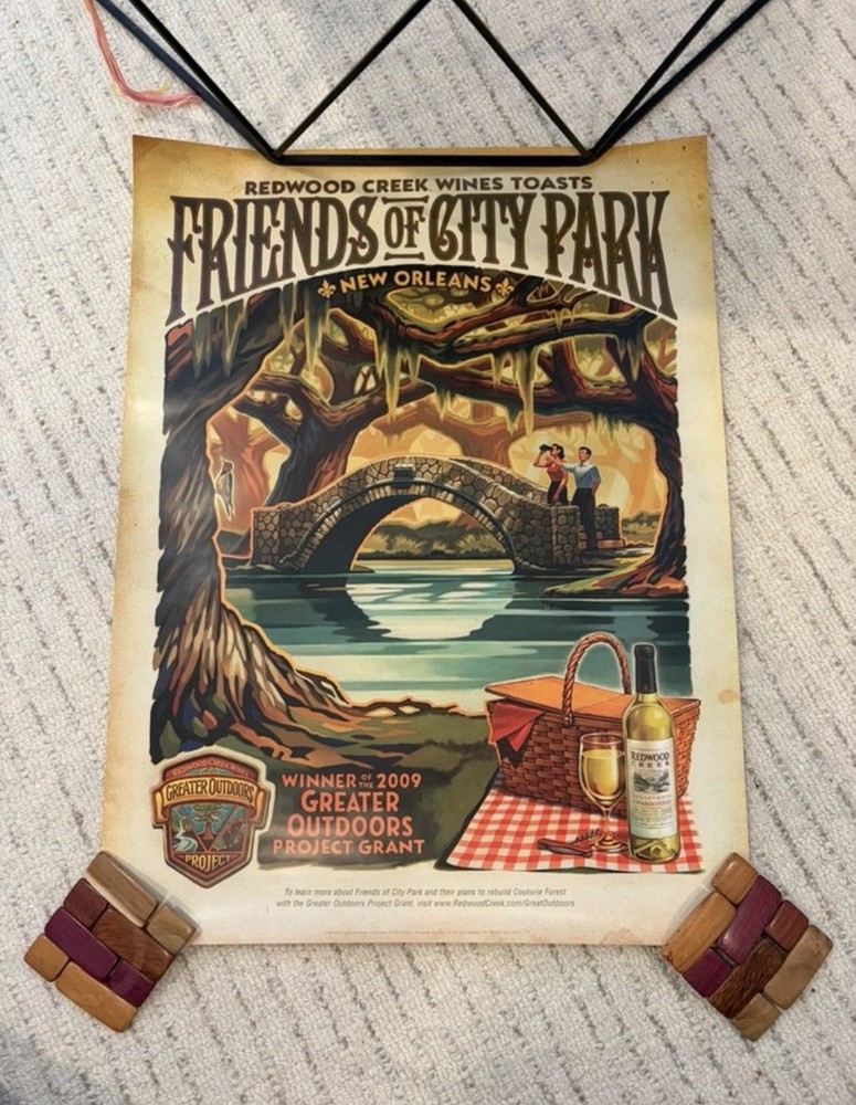 Vintage Redwood Creek Wine Advertising Posters Lot of 2 Outdoor Adventure Prints