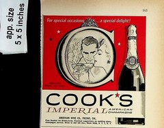 1958 Cook&rsquo;s Imperial American Champagne Vintage Print Ad 7822