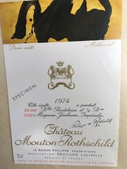 The 1974 Chateau Mouton Rothschild (Specimen) – Label By: Robert Motherwell