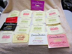 Vtg. Lot of (17) CHRISTIAN BROTHERS WINERY, California, Wine Labels