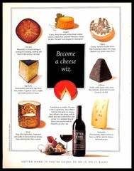 1992 Sutter Home Vintage PRINT AD Specialty Cheeses Wine Pairing Alcohol