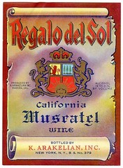 1936 REGALO WINE BOTTLE LABEL NOS MADERA CALIFORNIA ORIGINAL VINTAGE MUSCATEL B