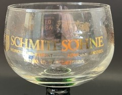 2 Schmitt Sohne W. GERMAN Green Ribbed Stem Wine Glasses 4 oz