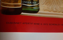Vintage 1972 FRENCH WENCH DUBONNET WINE CANADA DRY SCHENLEY NY poster ad