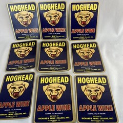 Vintage Original Label HOGHEAD Richards Wine Cellars Virginia – 97 Labels!