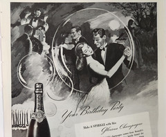 Renault American Champagne Birthday Party Vintage 1946 Magazine Print Ad