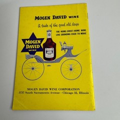 Vintage Mogen David Wine Recipe Booklet Mid Century Advertising Chicago Illinois