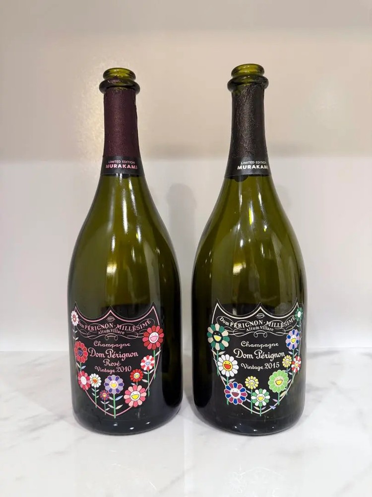 Dom Perignon 2015 Ryu Murakami Edition Limited Bottle Empty Set of 2 FS Japan