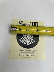 VTG Wine Label MagnifiCAT 1993 Alexander Valley Sonoma County Chardonnay Rare!