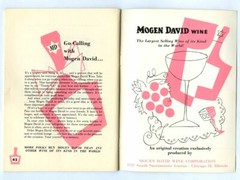 Vintage 1950s MOGEN DAVID WINE « Recipes the Whole Family Will Enjoy » Booklet!